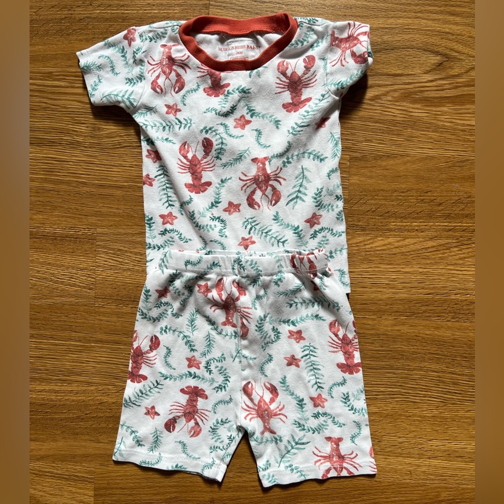 Burt’s Bees Baby organic PJs pajamas size 24m